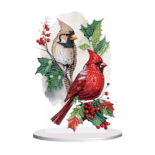 Diamond Painting Desktop Ornaments Kit for Office Desktop Decor (Two Birds #17)