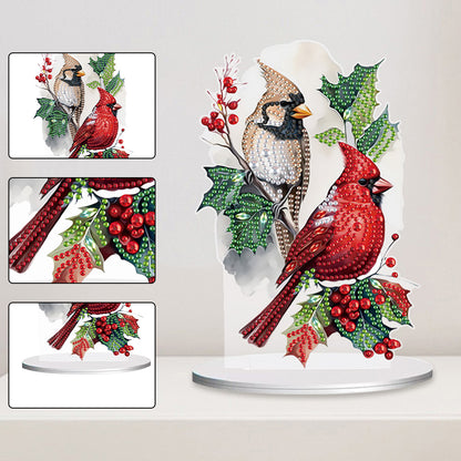 Diamond Painting Desktop Ornaments Kit for Office Desktop Decor (Two Birds #17)