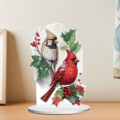 Diamond Painting Desktop Ornaments Kit for Office Desktop Decor (Two Birds #17)