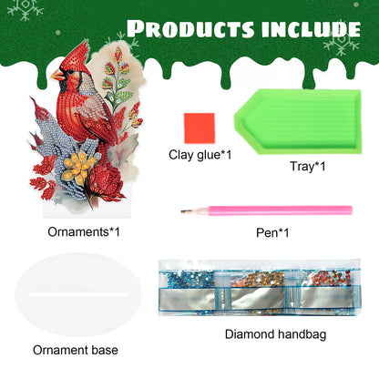 Diamond Painting Desktop Ornaments Kit for Home Office Desktop Decor (Cardinal)