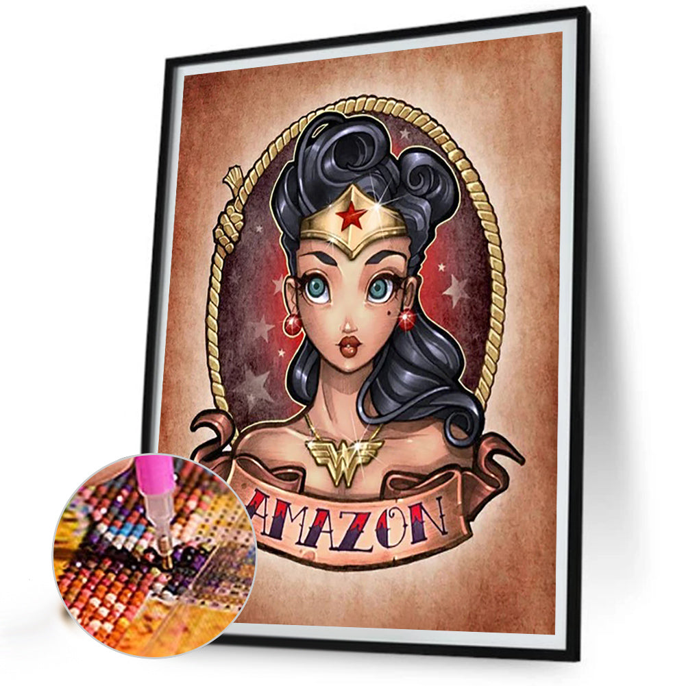 Amazon Girl - Full Round Drill Diamond Painting 40*50CM