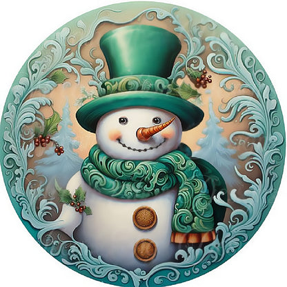 Snowman - Full Round Drill Diamond Painting 30*30CM