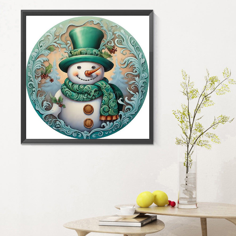 Snowman - Full Round Drill Diamond Painting 30*30CM