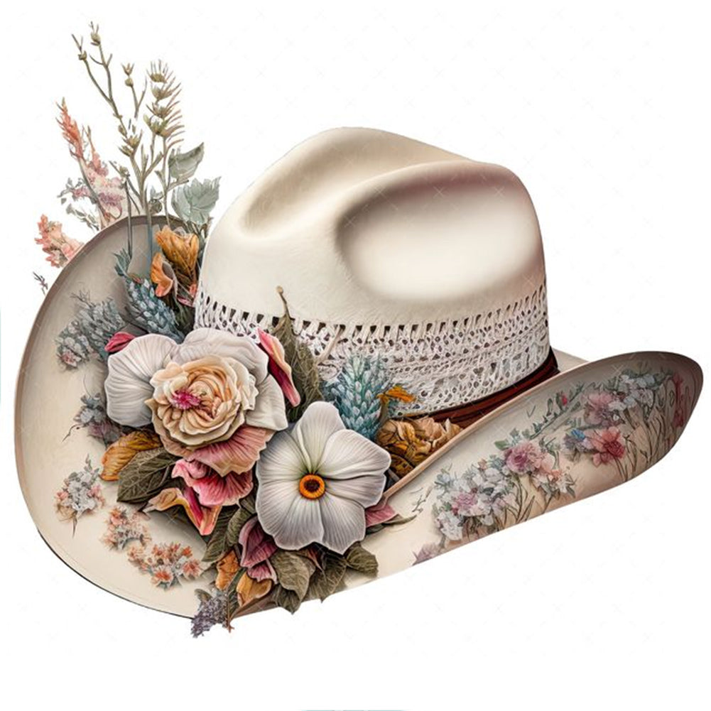 Cowboy Hat - Full Round Drill Diamond Painting 30*30CM