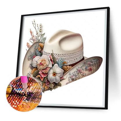 Cowboy Hat - Full Round Drill Diamond Painting 30*30CM