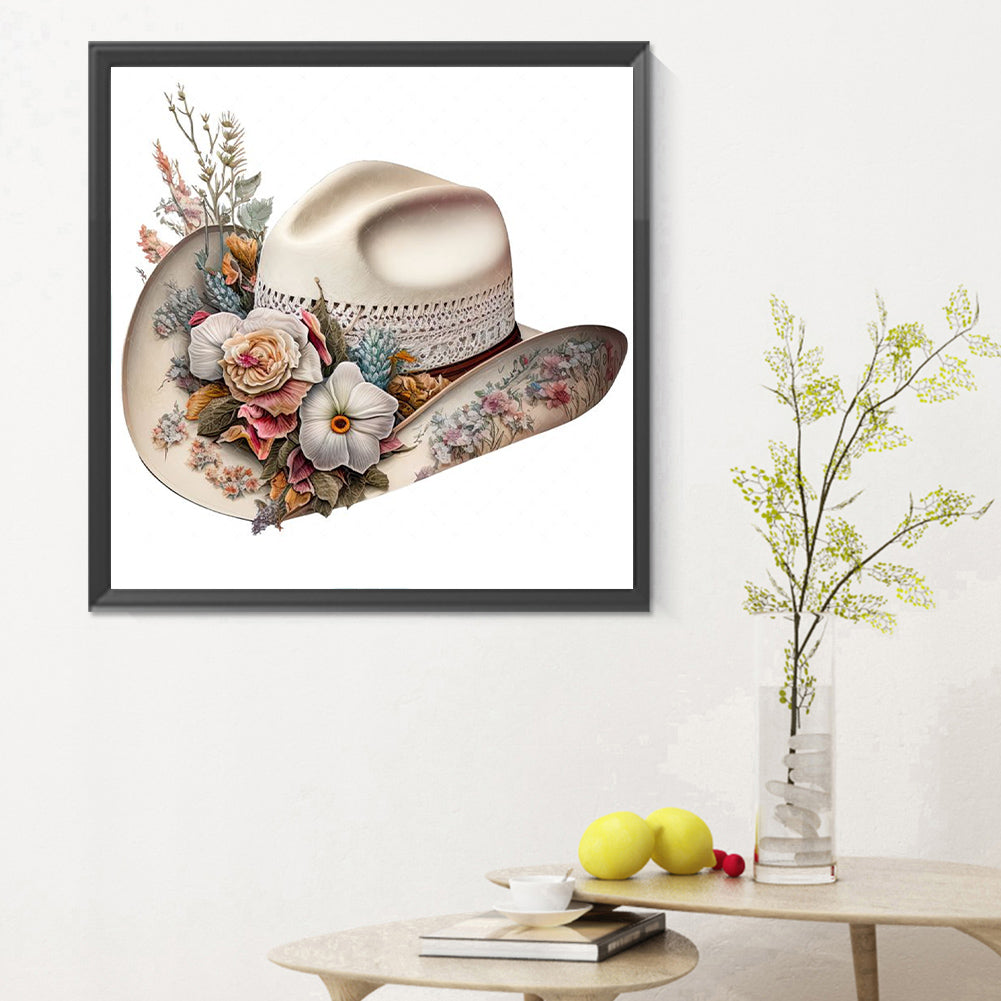 Cowboy Hat - Full Round Drill Diamond Painting 30*30CM