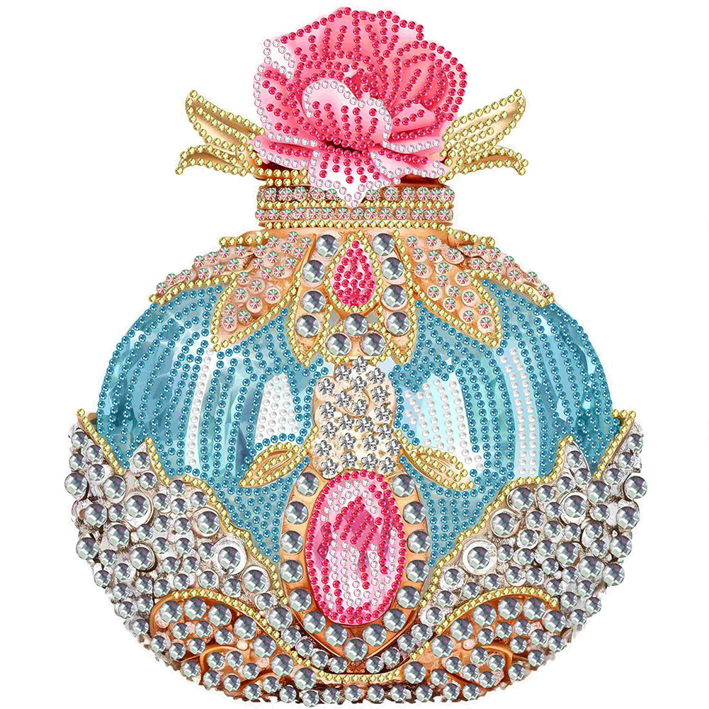 Pink And Blue Perfume - Special Shaped Drill Diamond Painting 30*30CM