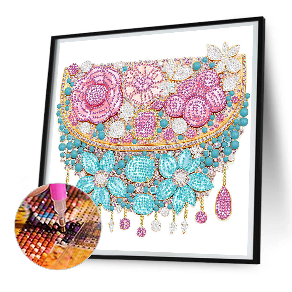 Pink Blue Bag - Special Shaped Drill Diamond Painting 30*30CM