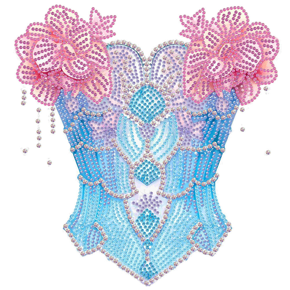 Pink And Blue Bra - Special Shaped Drill Diamond Painting 30*30CM