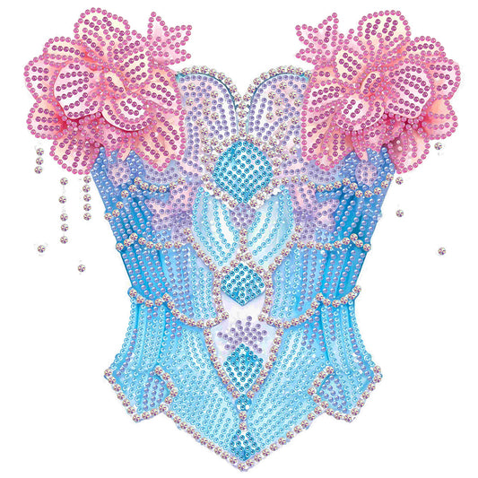 Pink And Blue Bra - Special Shaped Drill Diamond Painting 30*30CM