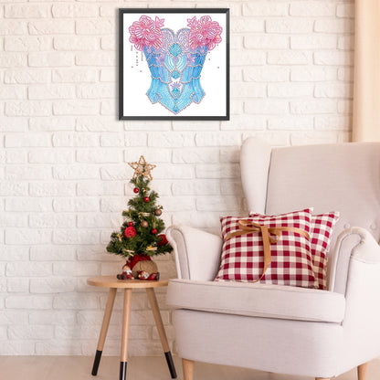 Pink And Blue Bra - Special Shaped Drill Diamond Painting 30*30CM