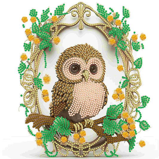 Garland Owl - Special Shaped Drill Diamond Painting 30*30CM
