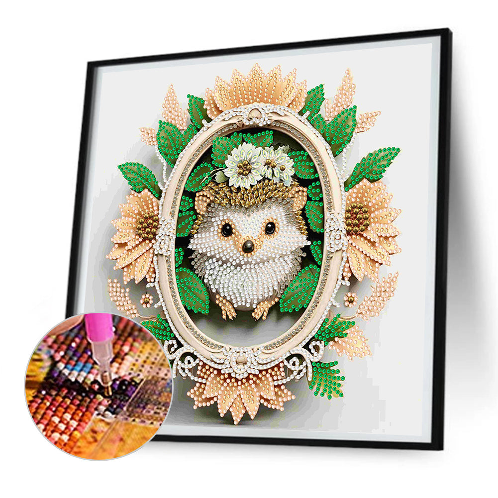 Garland Hedgehog - Special Shaped Drill Diamond Painting 30*30CM