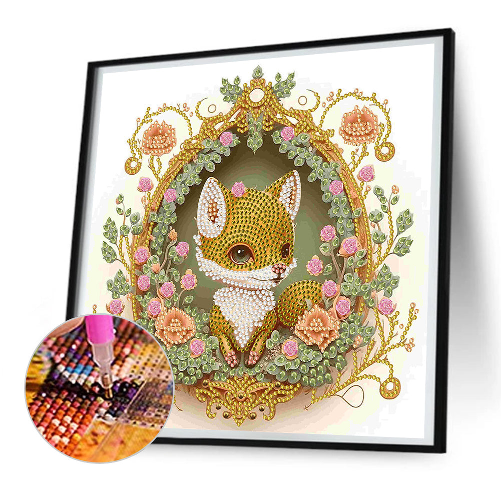 Garland Fox - Special Shaped Drill Diamond Painting 30*30CM