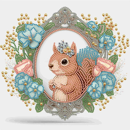 Garland Squirrel - Special Shaped Drill Diamond Painting 30*30CM