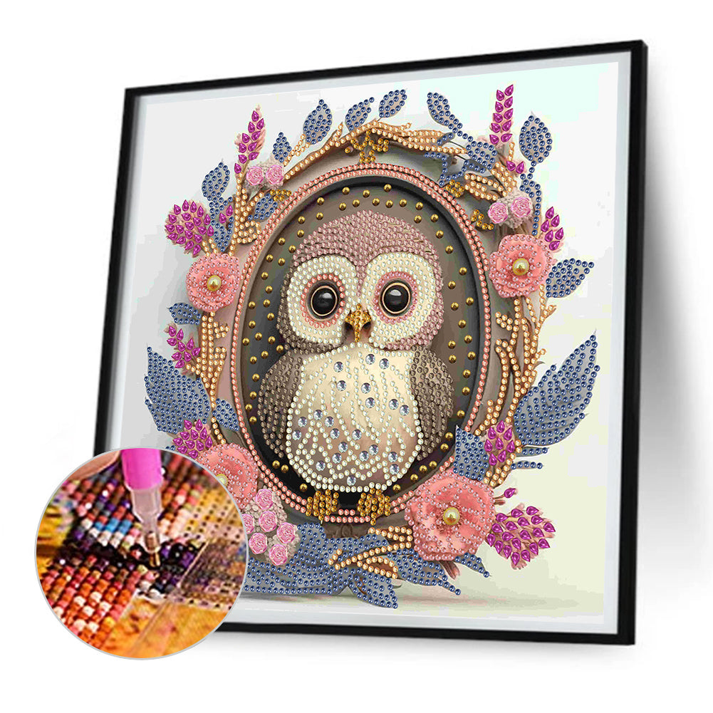 Garland Owl - Special Shaped Drill Diamond Painting 30*30CM