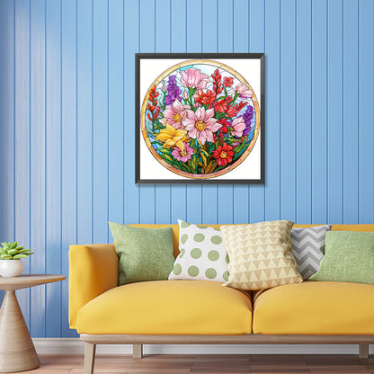 Blooming Flowers - Special Shaped Drill Diamond Painting 30*30CM