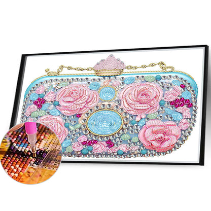 Pink Blue Bag - Special Shaped Drill Diamond Painting 40*30CM