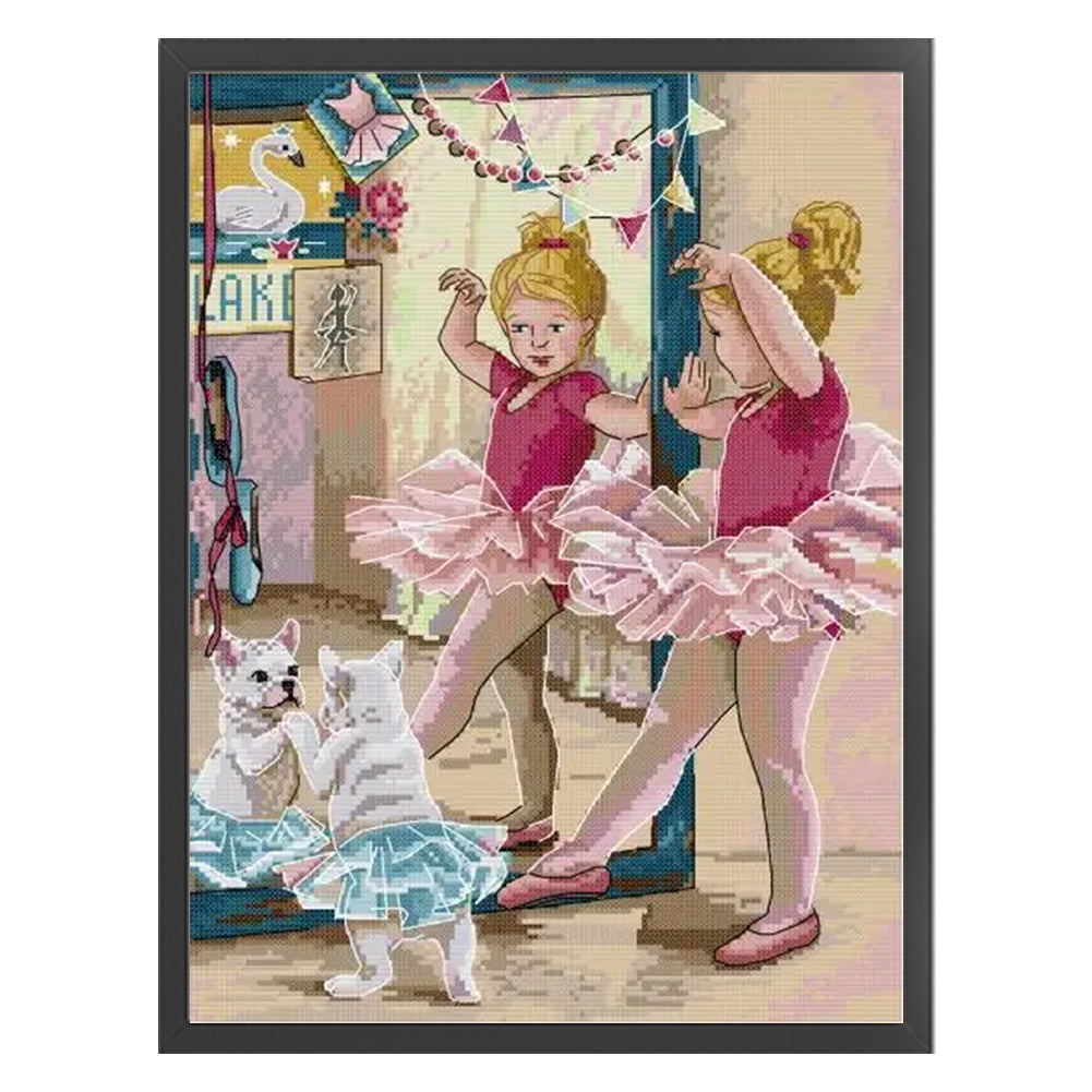 Glamor Ballet - 14CT Stamped Cross Stitch 32*41CM(Joy Sunday)