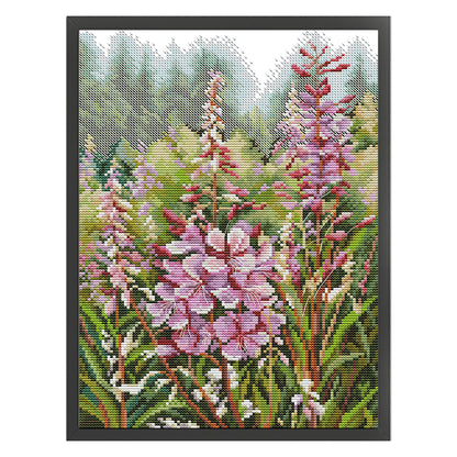 Wild Flowers - 14CT Stamped Cross Stitch 27*35CM(Joy Sunday)