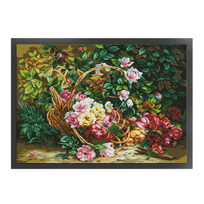 Rose - 14CT Stamped Cross Stitch 59*44CM(Joy Sunday)