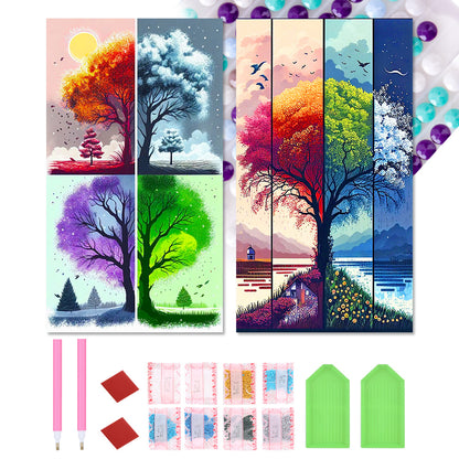 Four Seasons Tree - Full Round Drill Diamond Painting 40*70CM