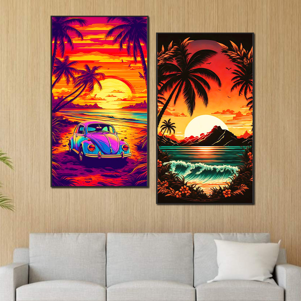 Sunset - Full Round Drill Diamond Painting 40*70CM