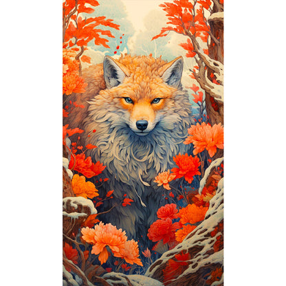 Cat And Fox - Full Round Drill Diamond Painting 40*70CM