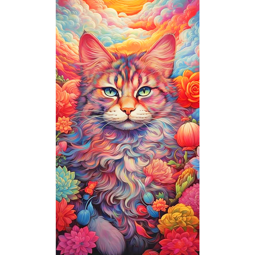 Cat And Fox - Full Round Drill Diamond Painting 40*70CM