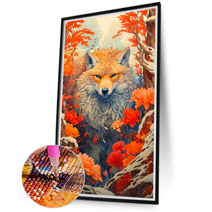 Cat And Fox - Full Round Drill Diamond Painting 40*70CM