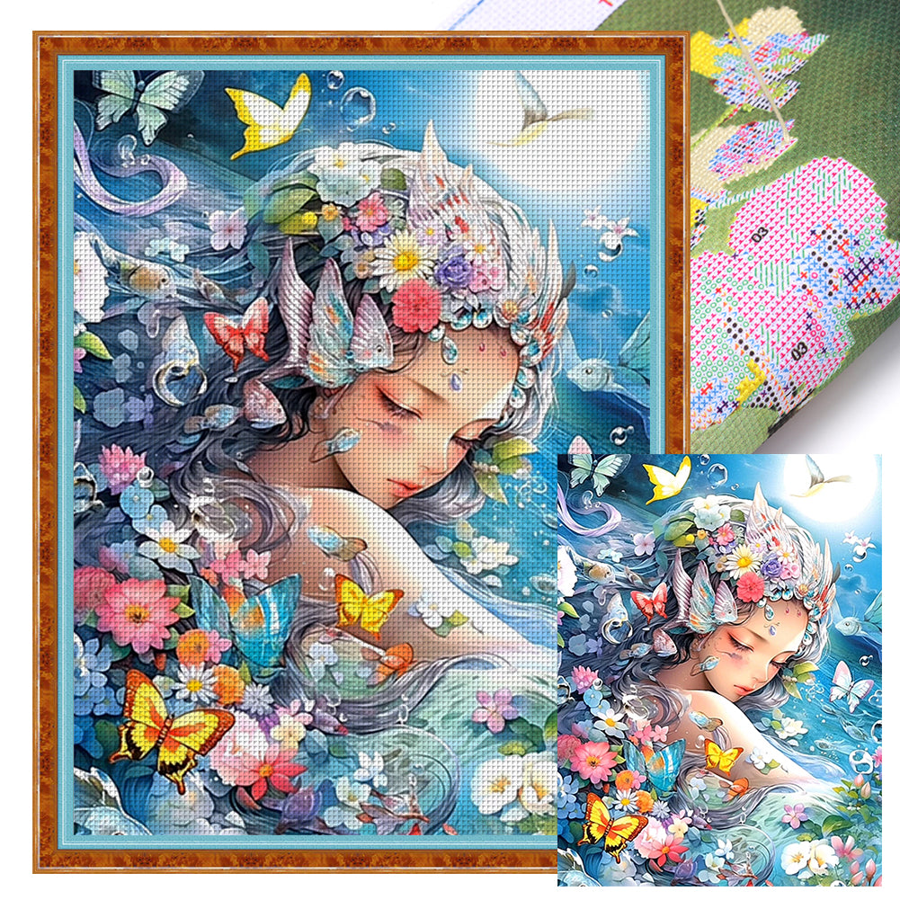 Dream Girl - 11CT Stamped Cross Stitch 50*65CM(Joy Sunday)