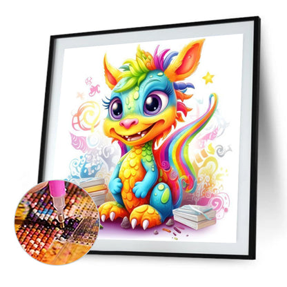 Colorful Little Dinosaur - Full AB Round Drill Diamond Painting 40*40CM