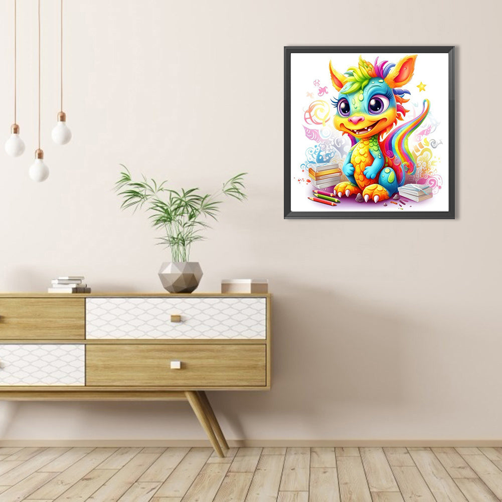 Colorful Little Dinosaur - Full AB Round Drill Diamond Painting 40*40CM