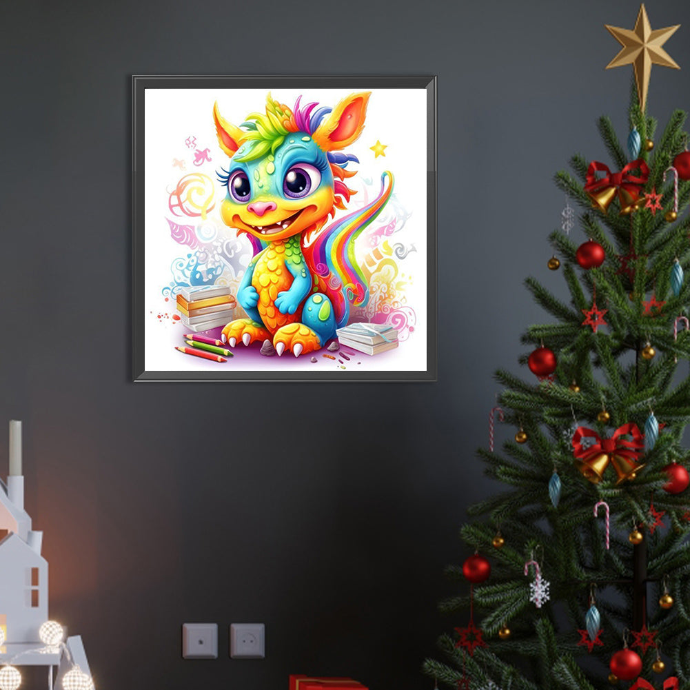 Colorful Little Dinosaur - Full AB Round Drill Diamond Painting 40*40CM