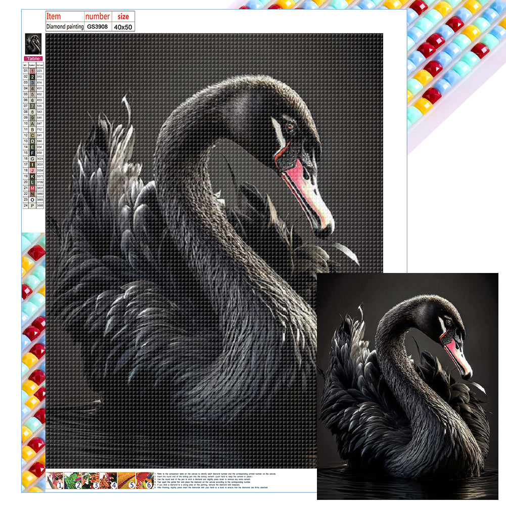 Black Swan - Full Square Drill Diamond Painting 40*50CM