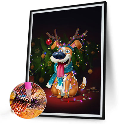 Christmas Puppy - Full Square Drill Diamond Painting 40*50CM