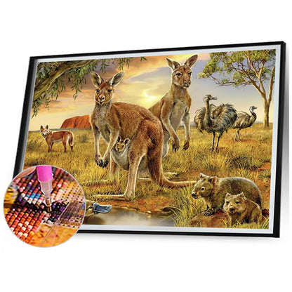 Kangaroo - Full Square Drill Diamond Painting 70*50CM