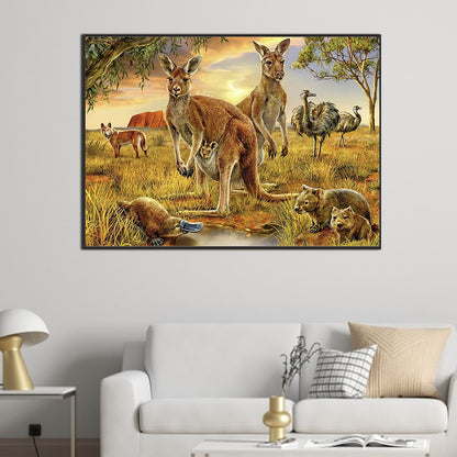 Kangaroo - Full Square Drill Diamond Painting 70*50CM