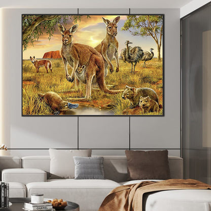 Kangaroo - Full Square Drill Diamond Painting 70*50CM