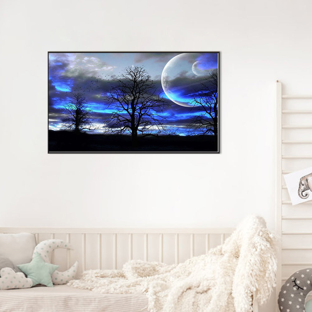 In The Forest Under The Moon - Full AB Square Drill Diamond Painting 60*35CM