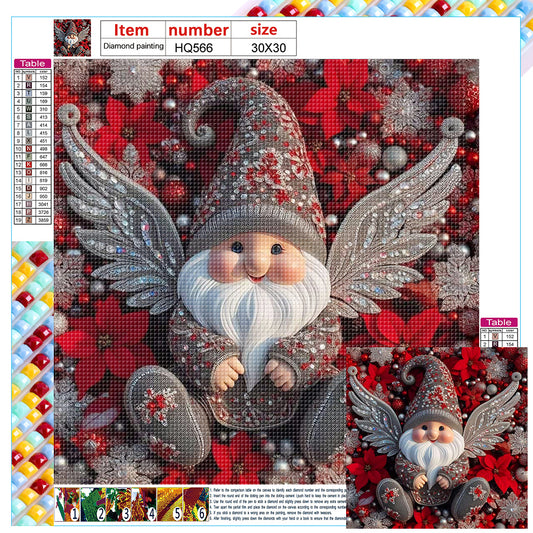 Double Feather Santa Claus - Full Square Drill Diamond Painting 30*30CM