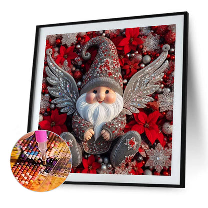 Double Feather Santa Claus - Full Square Drill Diamond Painting 30*30CM