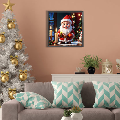 Santa Claus Holding Candle - Full Square Drill Diamond Painting 30*30CM