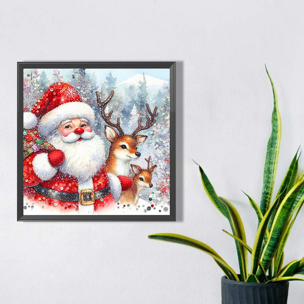 Santa Claus Travels - Full Square Drill Diamond Painting 30*30CM