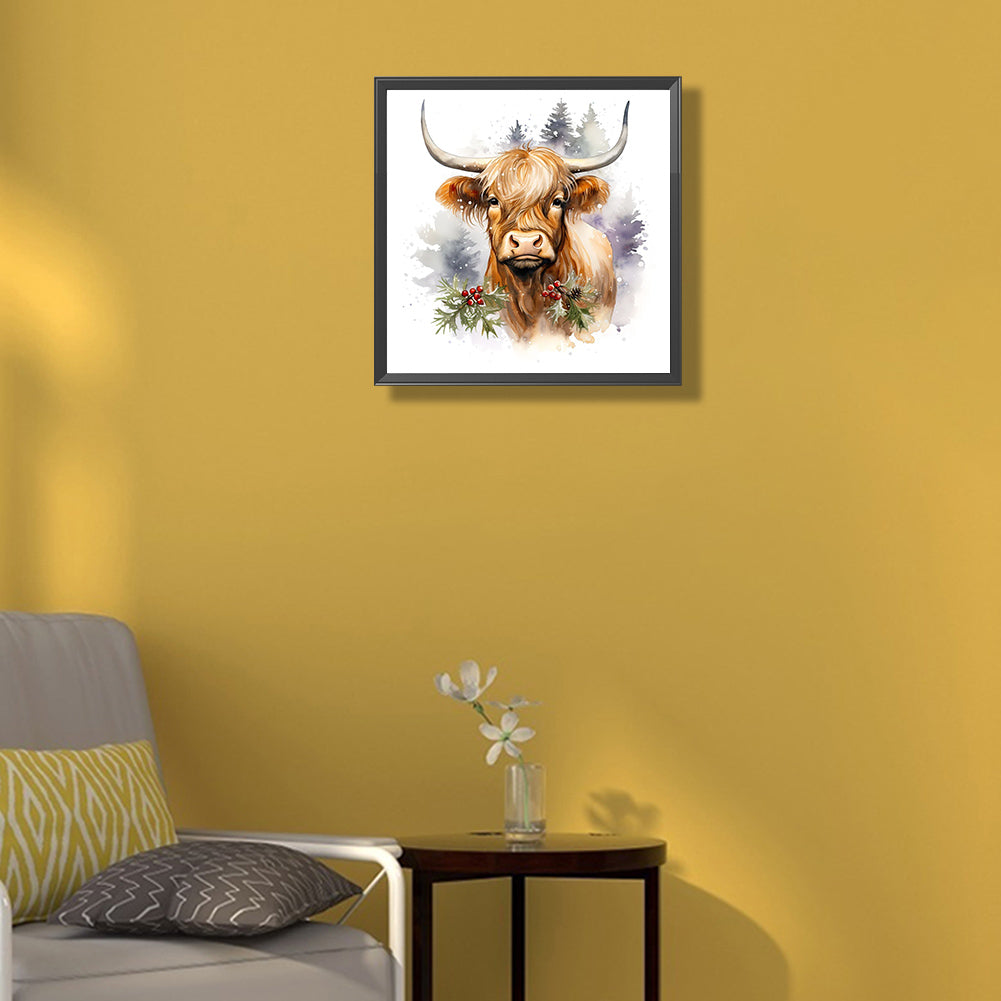 Highland Cattle - Full Round Drill Diamond Painting 35*35CM
