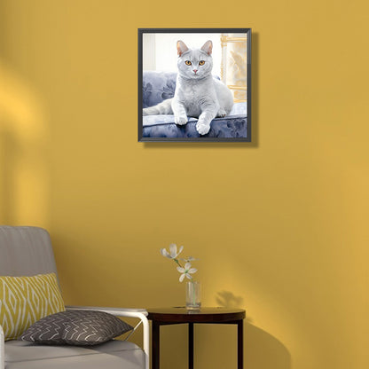 Cat - Full Round Drill Diamond Painting 35*35CM