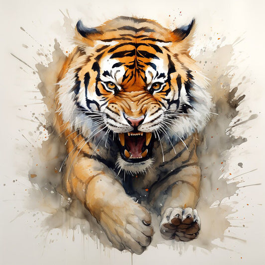 Tiger - Full Round Drill Diamond Painting 35*35CM