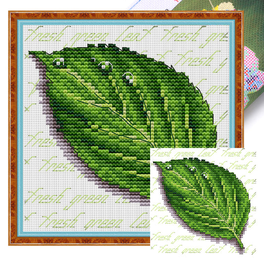 Leaf - 11CT Stamped Cross Stitch 20*20CM(Joy Sunday)