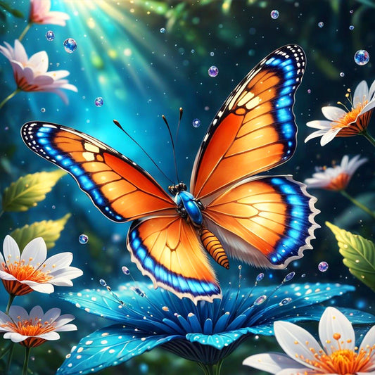 Butterfly¡¤Jungle - Full Round Drill Diamond Painting 30*30CM