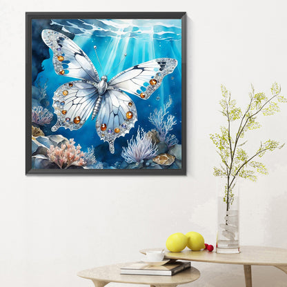 Colorful Butterfly¡¤White Butterfly - Full Round Drill Diamond Painting 30*30CM